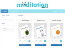 Tablet Screenshot of meditationmp3s.com